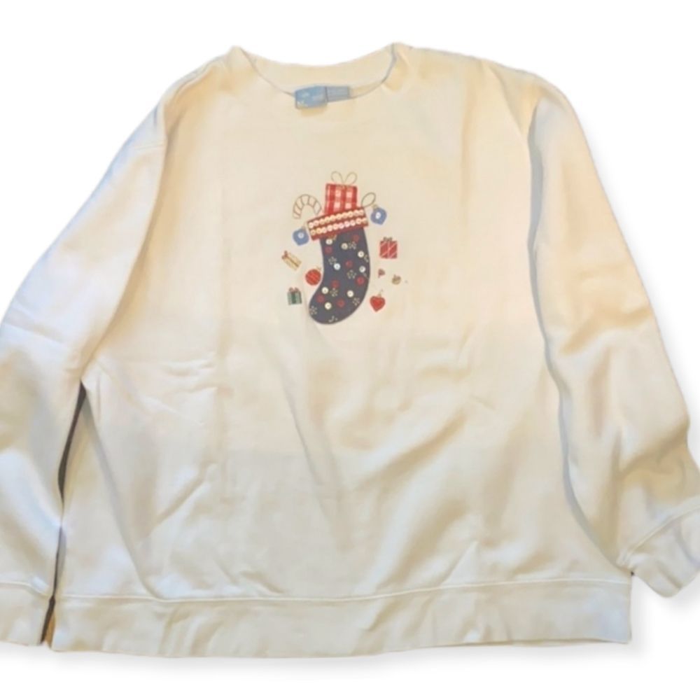HOLIDAY‎ EDITION Vintage "Stocking" Ugly Christmas Sweater XL